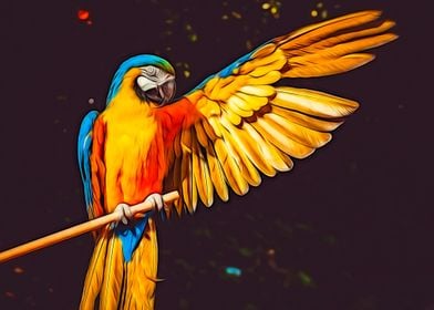 Blue And Yellow Macaw