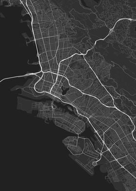 Oakland USA Map