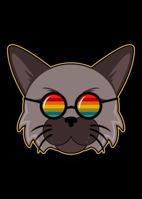 Funny Gay Pride LGBT Cat P