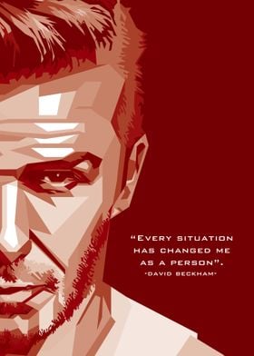 David Beckham Quote Poster