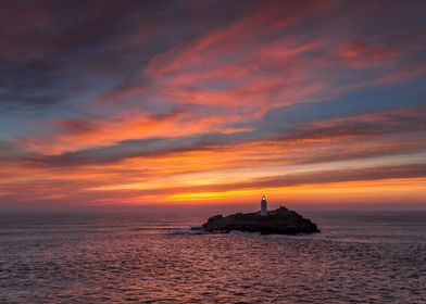 Godrevy Lighthouse Sunset