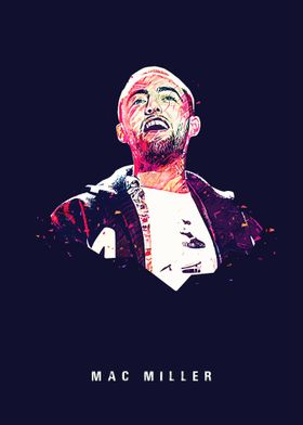 Metal Poster Displate Mac Miller with magnet mounting system for