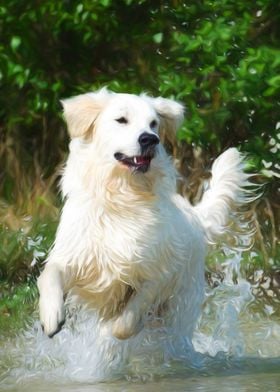 Cream Golden Retriever