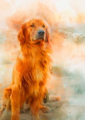 Golden retriever dog