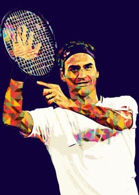 Roger Federer Pop Art