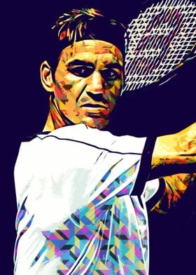 Roger Federer Pop Art