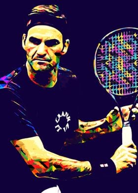 Roger Federer Pop Art