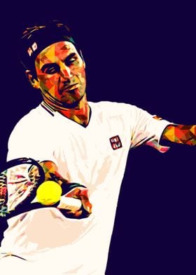 Roger Federer Pop Art