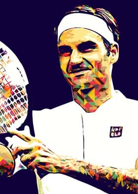 Roger Federer Pop Art