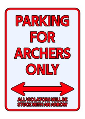 Parking sign archer