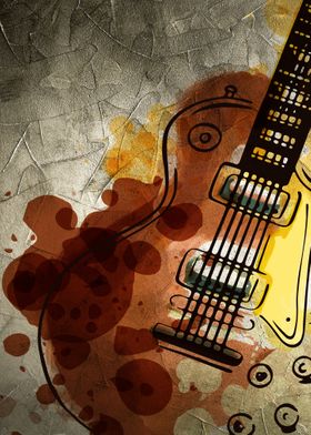 Guitar Artwork Rock n Roll