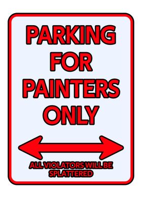 Painters Parking sign