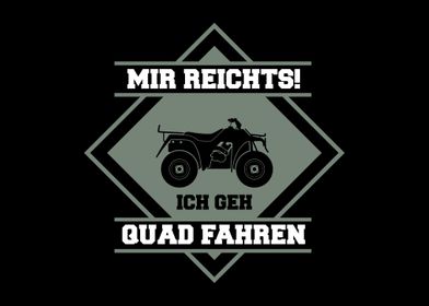 'Quad ATV Buggy Spruch' Poster by Fabian El Matador Displate