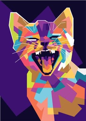 Pop art of cat