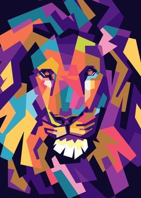 Pop art of lion