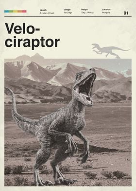 Velociraptor Retro