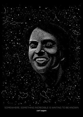 Carl Sagan in Vector Art