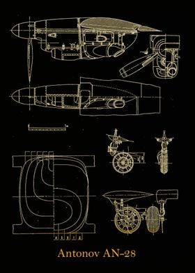 Antonov AN28 Blueprint 