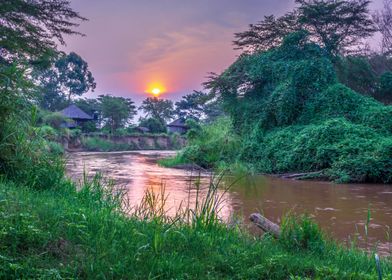 Sunrise of Ishasha river