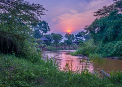 Sunrise of Ishasha river