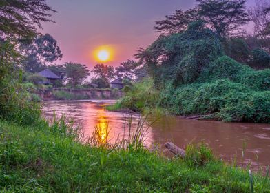 Sunrise on Ishasha river