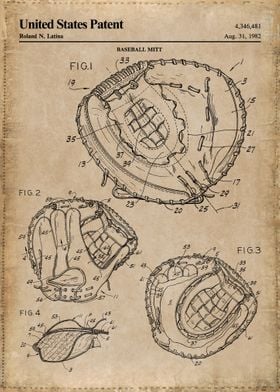 1982 baseball glove patent