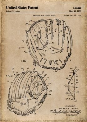 1971 baseball glove patent