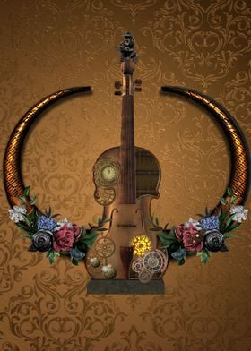 Awesome steampunk violin