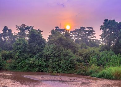 Sunrise on Ishasha river