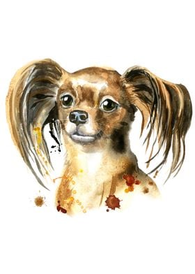 RUSSKIY TOY DOG WATERCOLOR