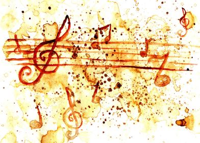 Painted music notes