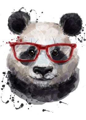 Panda Bear Watercolor 