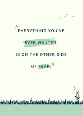 Inspirational Quote Fear