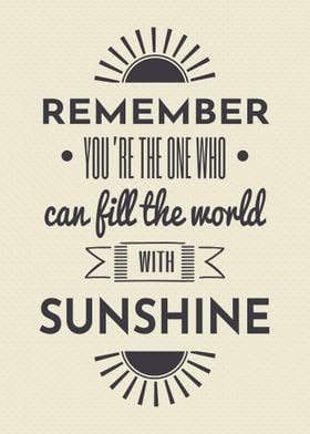 Sunshine Uplifting Quote