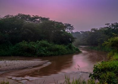 Sunrise on Ishasha river 