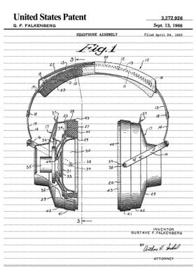 1966 headphone patent