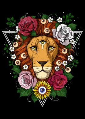 Psychedelic Trippy Lion