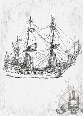 Sketch of an Sailboat