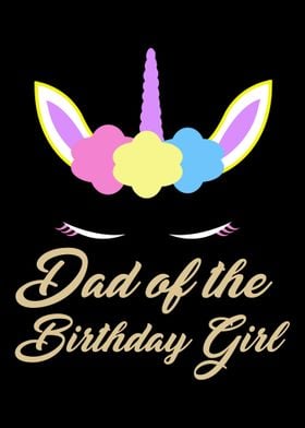 Mens Dad of the Unicorn Bi