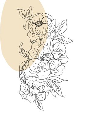 Line Art Flower