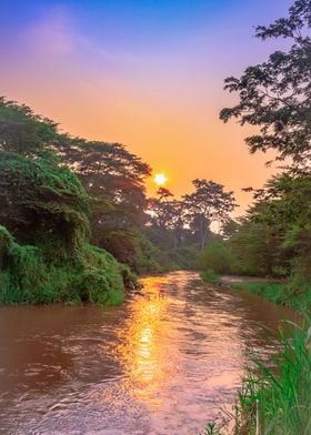 Sunrise on Ishasha river