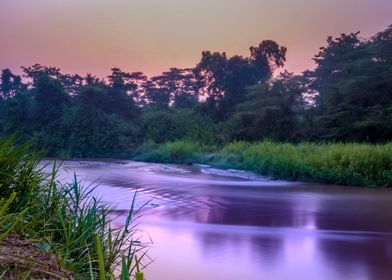 Sunrise on Ishasha river 