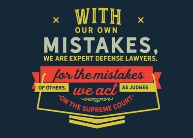 we act as judges