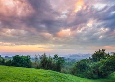 Sunrise over Kampala