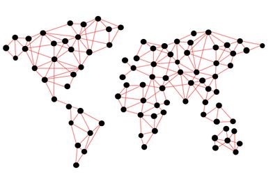 World map network connecti