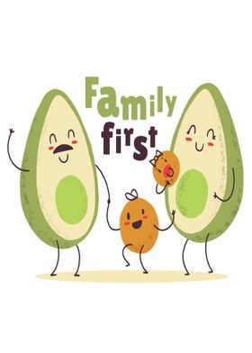 CUTE AVOCADO FAMILY