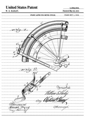 1913 stand latch motorbike