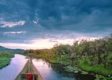 Sunset on Mabamba Swamp