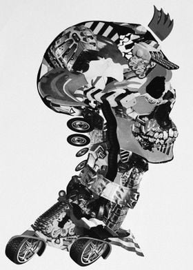 skull collage