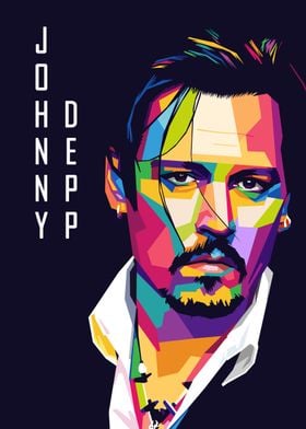 Johnny Depp Wpap Pop Art